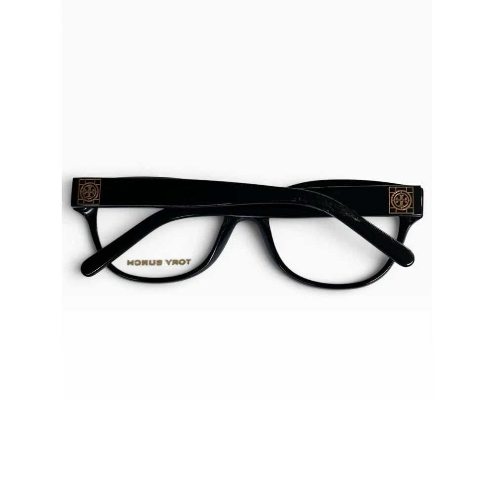 Tory Burch TY 2040 1058 Black Cat-Eye Eyeglass Frames | Gold Logo 52-17-135